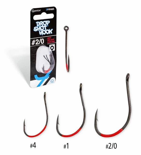 Quantum 4street Drop Shot-Hooks #1 Dg Black Red 5pcs 1 Quantum 4street Drop Shot-Hooks #1 Dg Black Red 5pcs